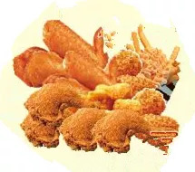 昆明脆皮鸡腿4块+香辣鸡翅4块+奥尔良烤翅4块+湾仔鸡块+薯条